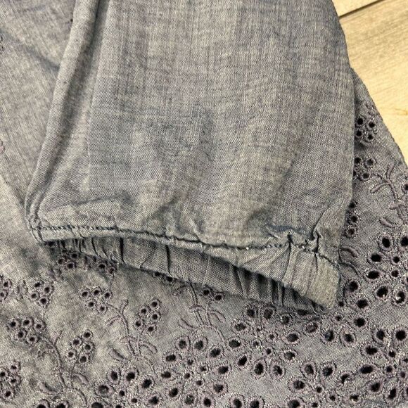 J Crew eyelet chambray blouse - Picture 6 of 10